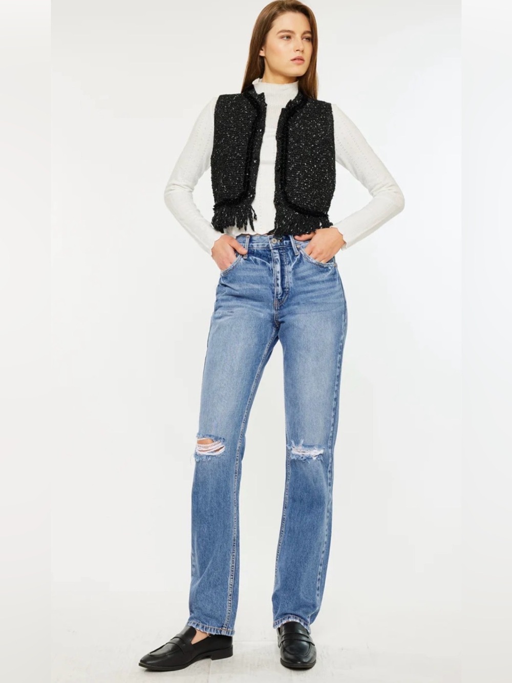 KanCan Ashe Ultra High Rise Straight Jeans Size 0/23
